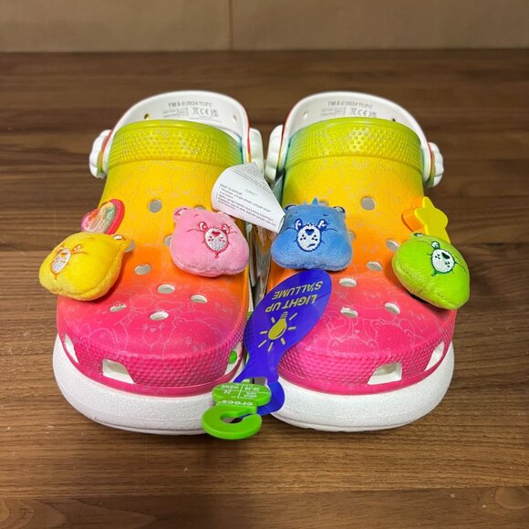 Crocs Classic Crush Clog Care Bears Women's 8 Light Up NWT - Picture 2 of 5